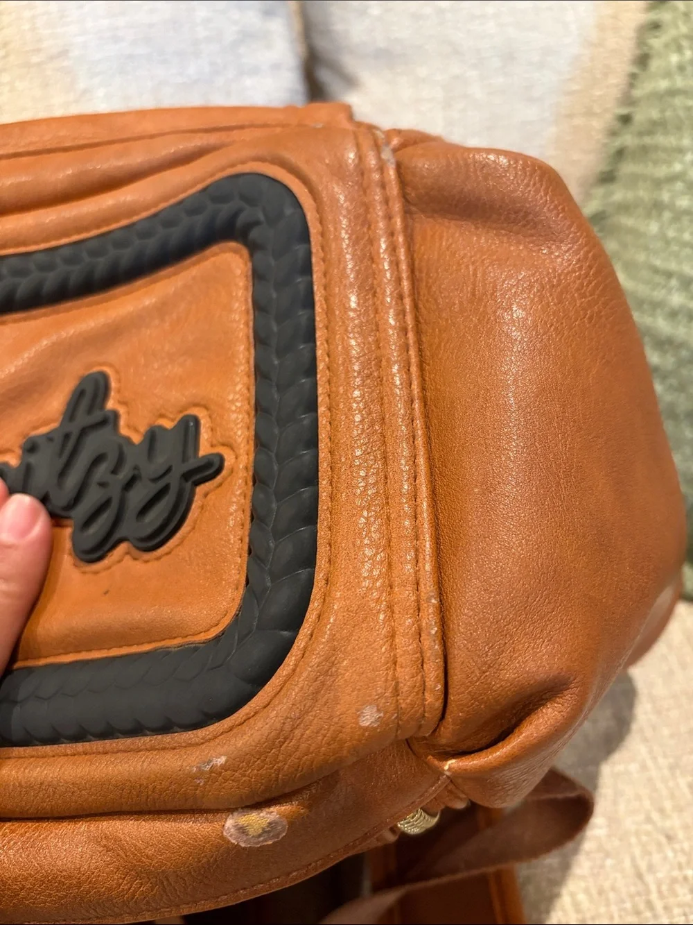 Itzy Ritzy boss baby diaper bag, cognac